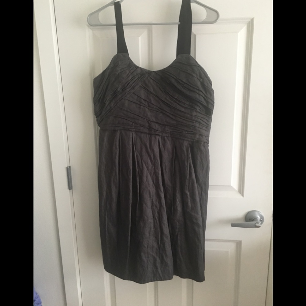 J. Crew Charcoal Gray Sleeveless Empire Waist Wedding Dress